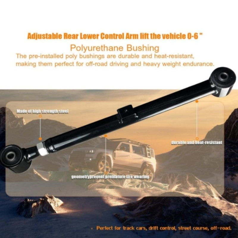2Pcs Rear Upper Tubular Control Arms Suspension Assemble Kit (0-6inch) Compatible with Dodge RAM Jeep Gladiator Factory Direct Wholesale – MOQ 20pcs-2